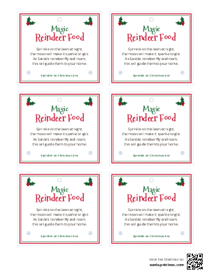 Reindeer food tags